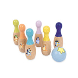 Bluey Wooden Skittles Bowling Pin Set