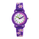 CACTUS Watch Time Teacher - Purple Flowers