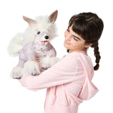 Chinese Crested Dog Hand Puppet - Folkmanis