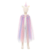 Rainbow Unicorn Cape & Headband size 4-6 - Great Pretenders