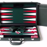 Backgammon 15" Leather Green - Dal Rossi