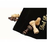 Chess Set Folding Walnut Inlaid 12inch/30cm - Dal Rossi