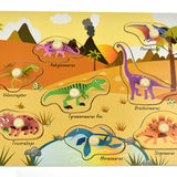 2 in 1 Dinosaur Wooden Peg Puzzle - Koala Dream