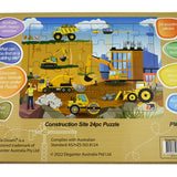 Construction Site Wooden Jigsaw Puzzle 24 pc - Koala Dream