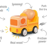 Wooden Friction Concrete Mixer Light and Sound - Wanborns
