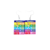 Numbers Chart earrings