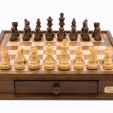Deluxe Chess 16inch Cabinet with 85mm wooden pieces - Dal Rossi