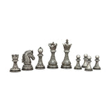 Antique Regal Chess Copper & Silver Pieces 90mm